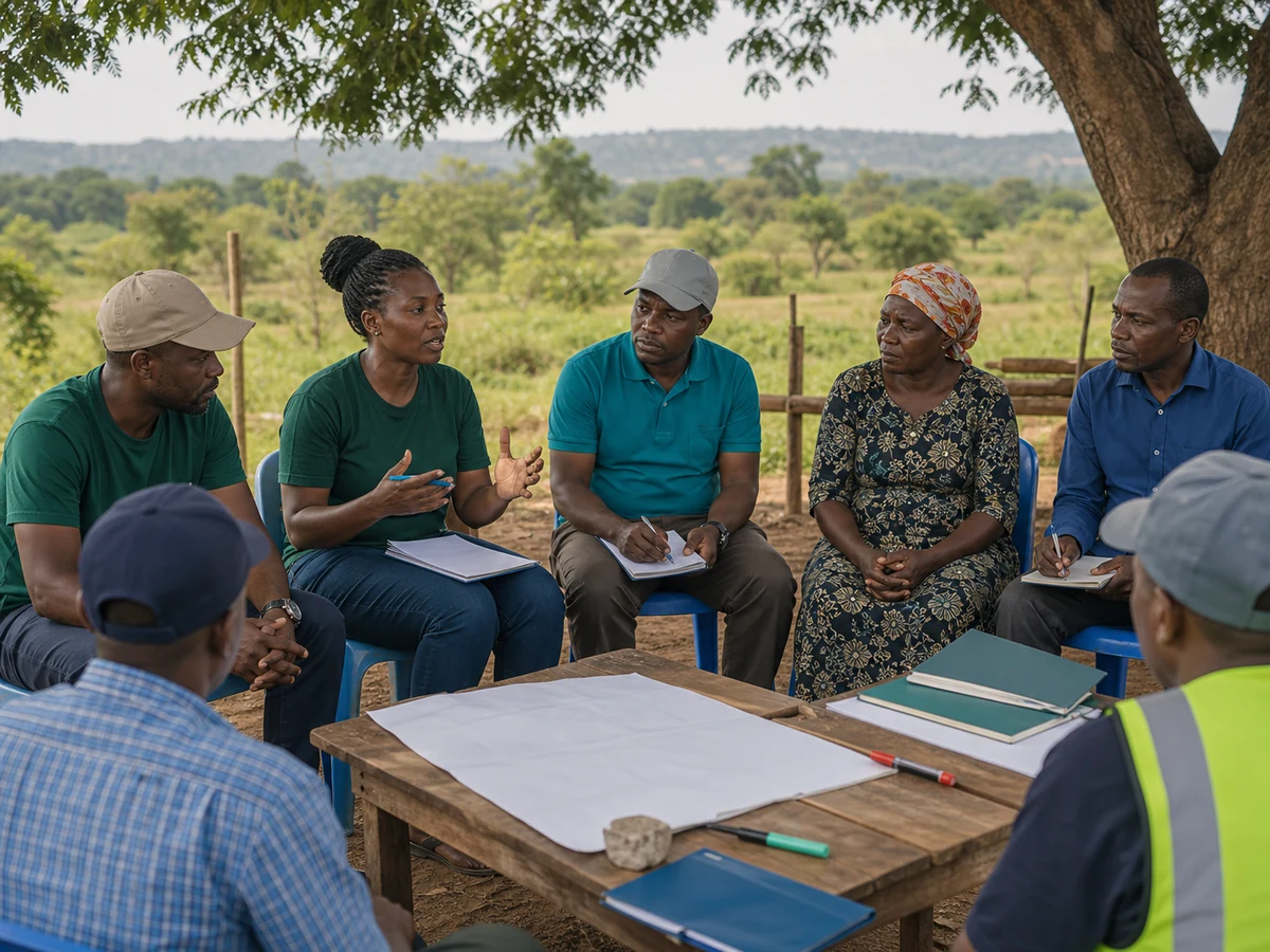 Corporate team participating in a climate programme